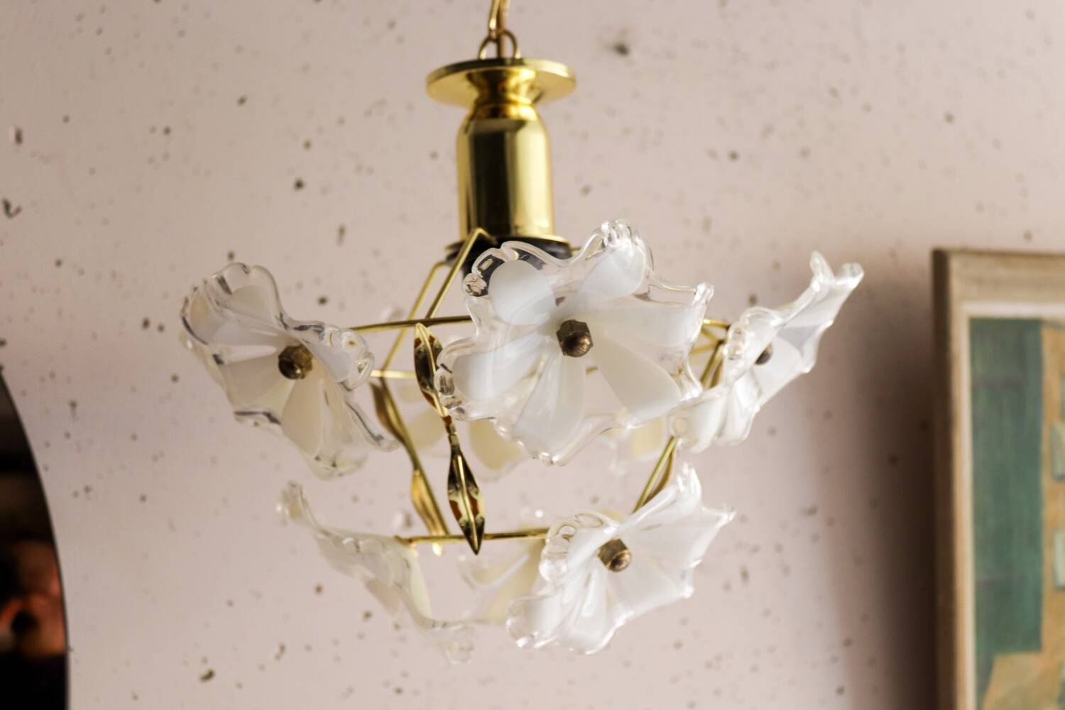 Lustre vintage fleurs murano Eglo