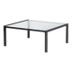 Table basse M1 par Metaform des années 80 en acier inoxydable couleur bronze.