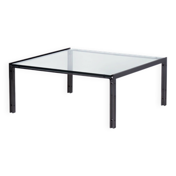 M1 coffee table by Metaform from the 80s in bronze-coloured stainless steel