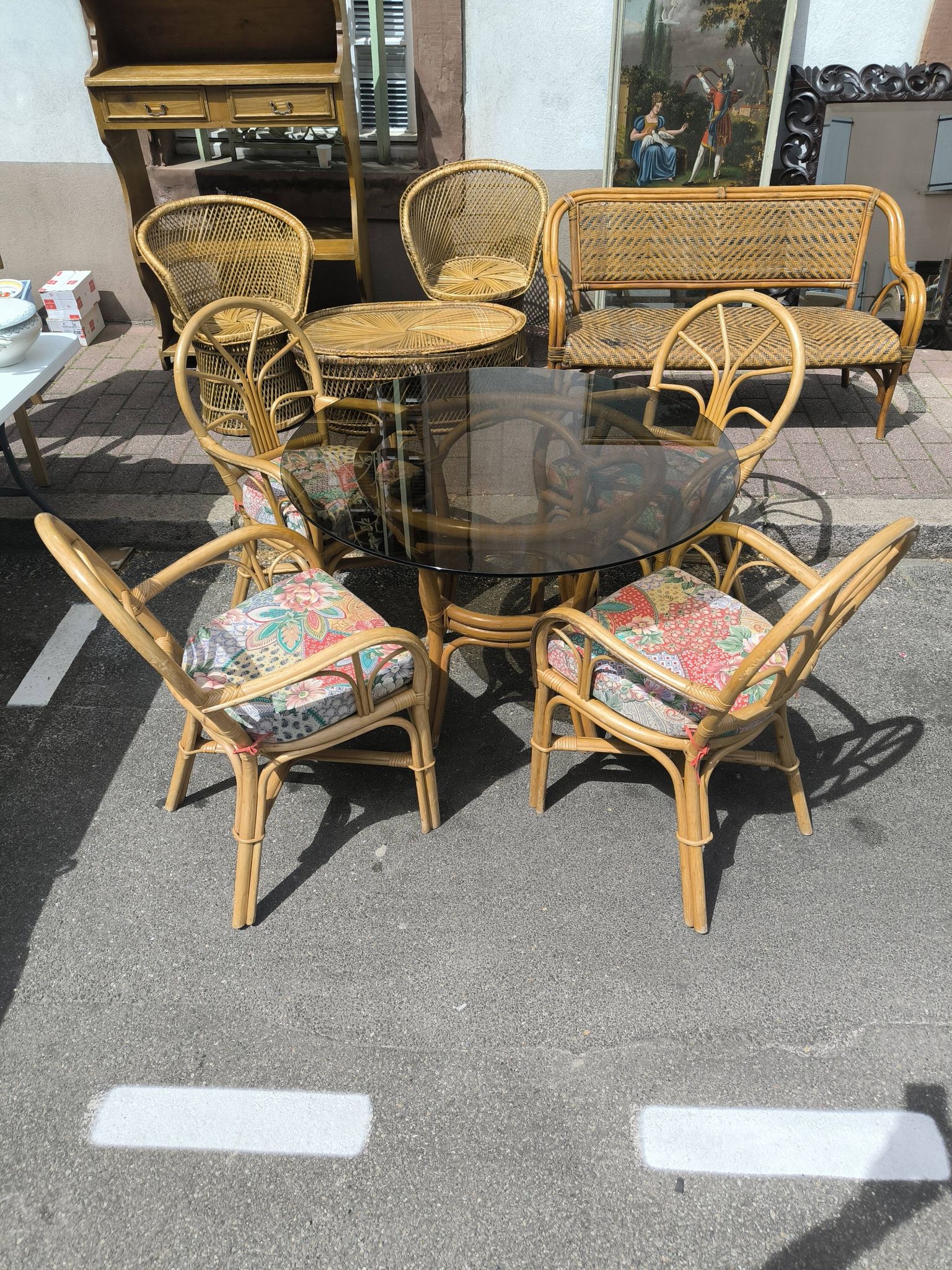 Rattan lounge set