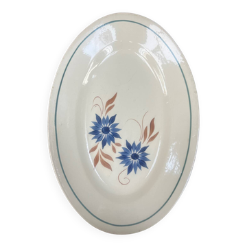 Plat ovale terre de fer HBCM modèle Reine