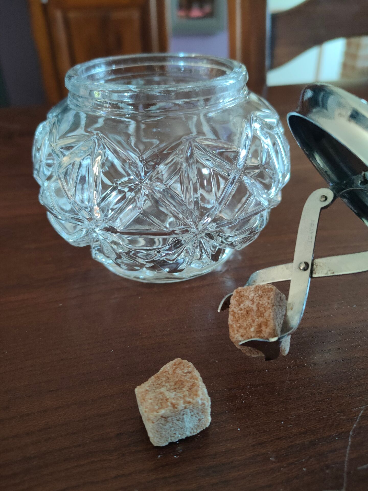 Sugar bowl with tongs