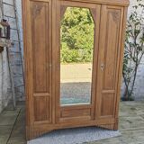 Art Deco oak wardrobe