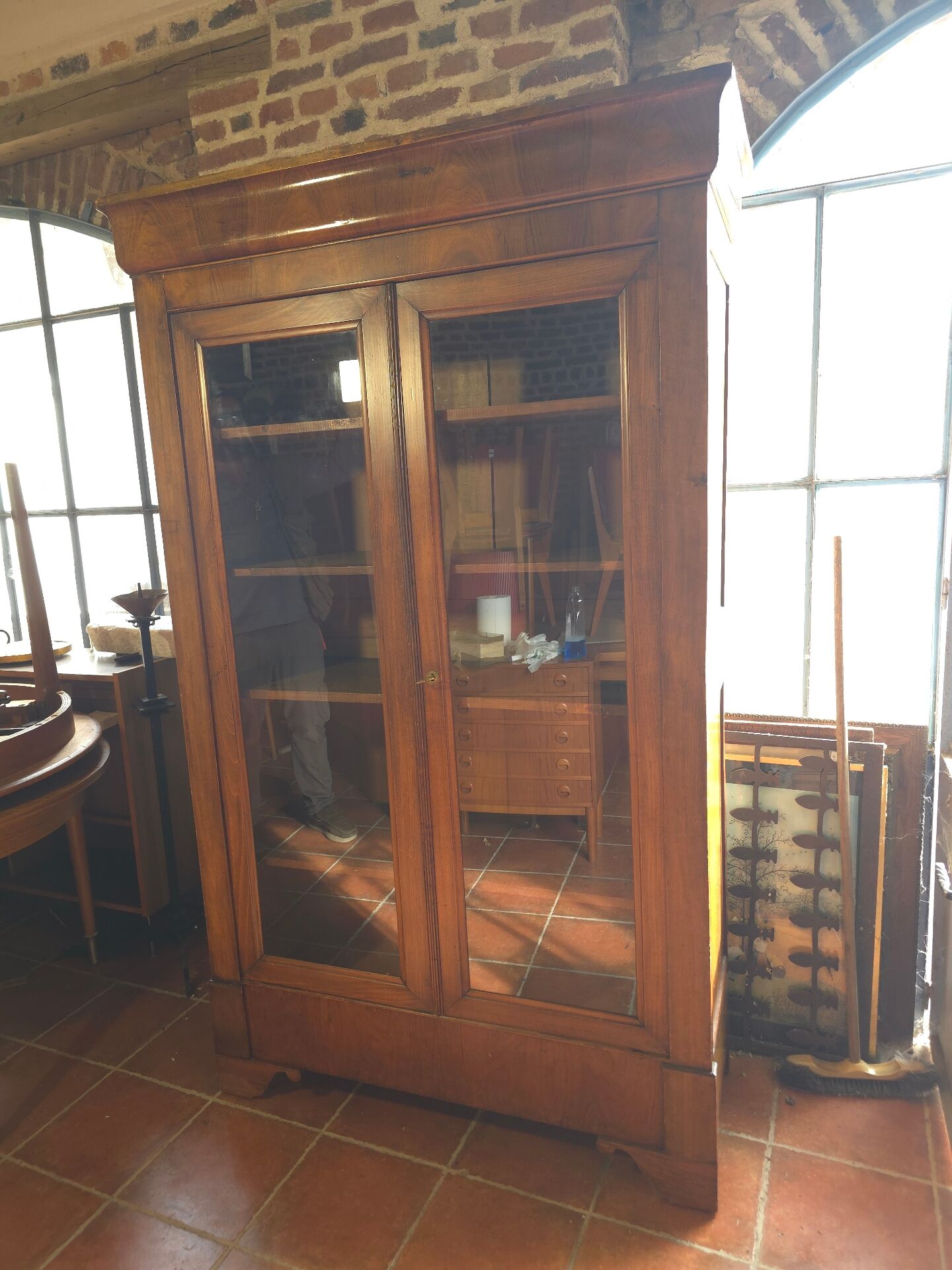 Bibliothèque style Louis philippe en acajou