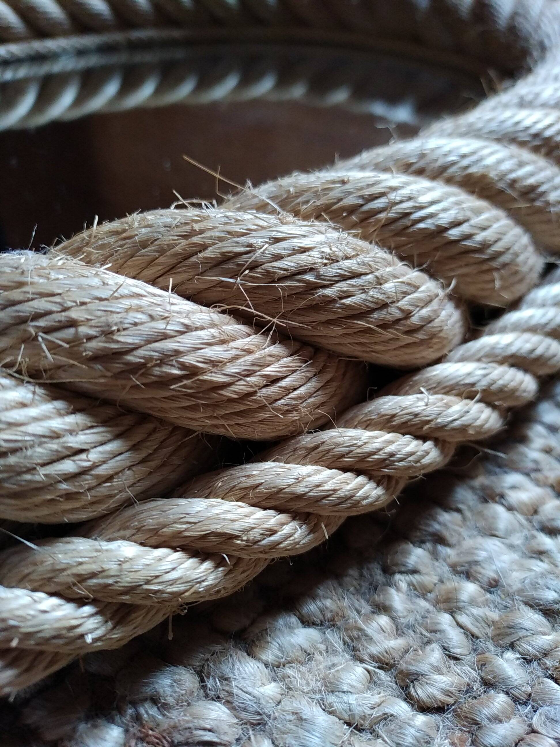 Vintage oval rope mirror. 65 x 50 cm.