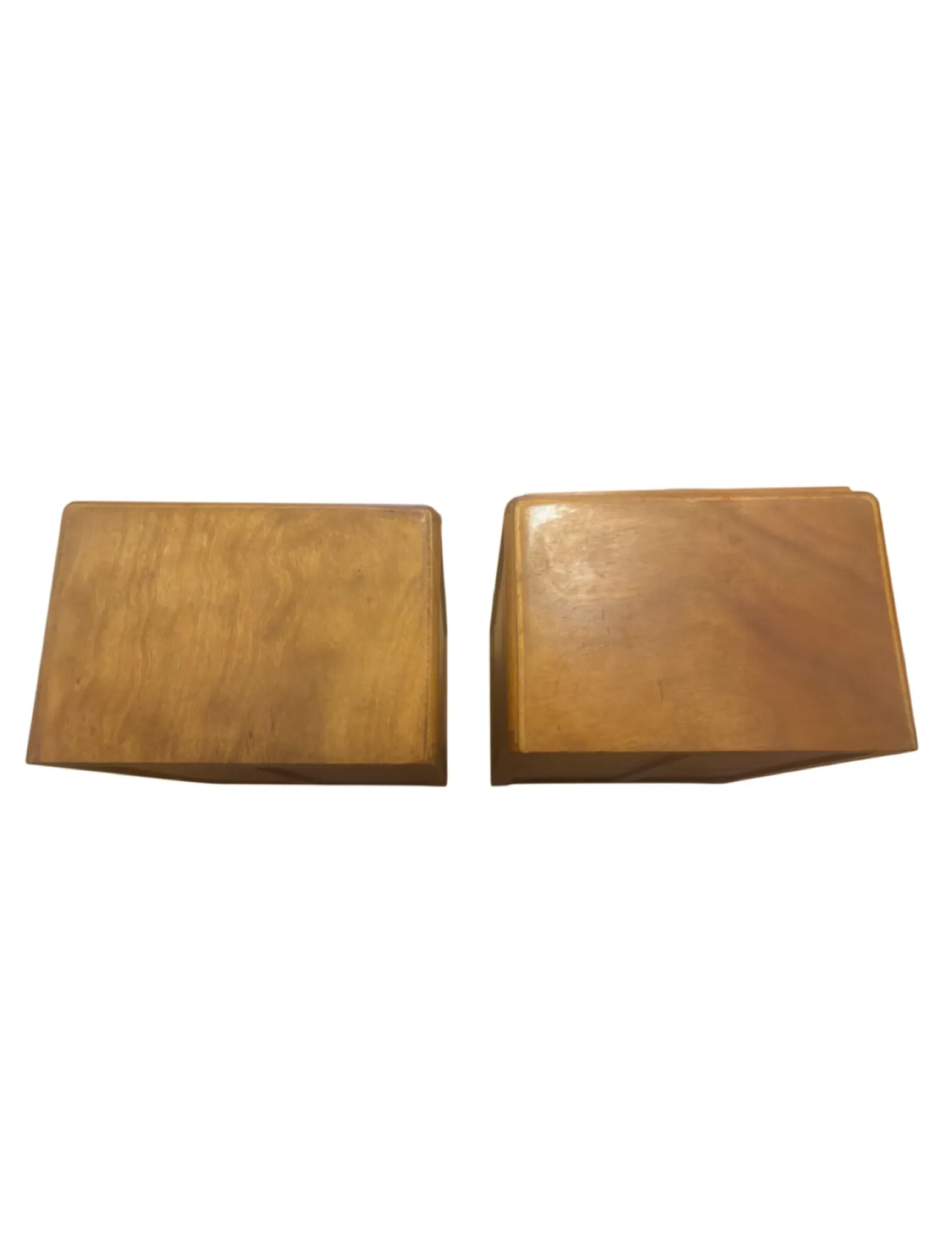 Pair of vintage 1950s oak bedside tables