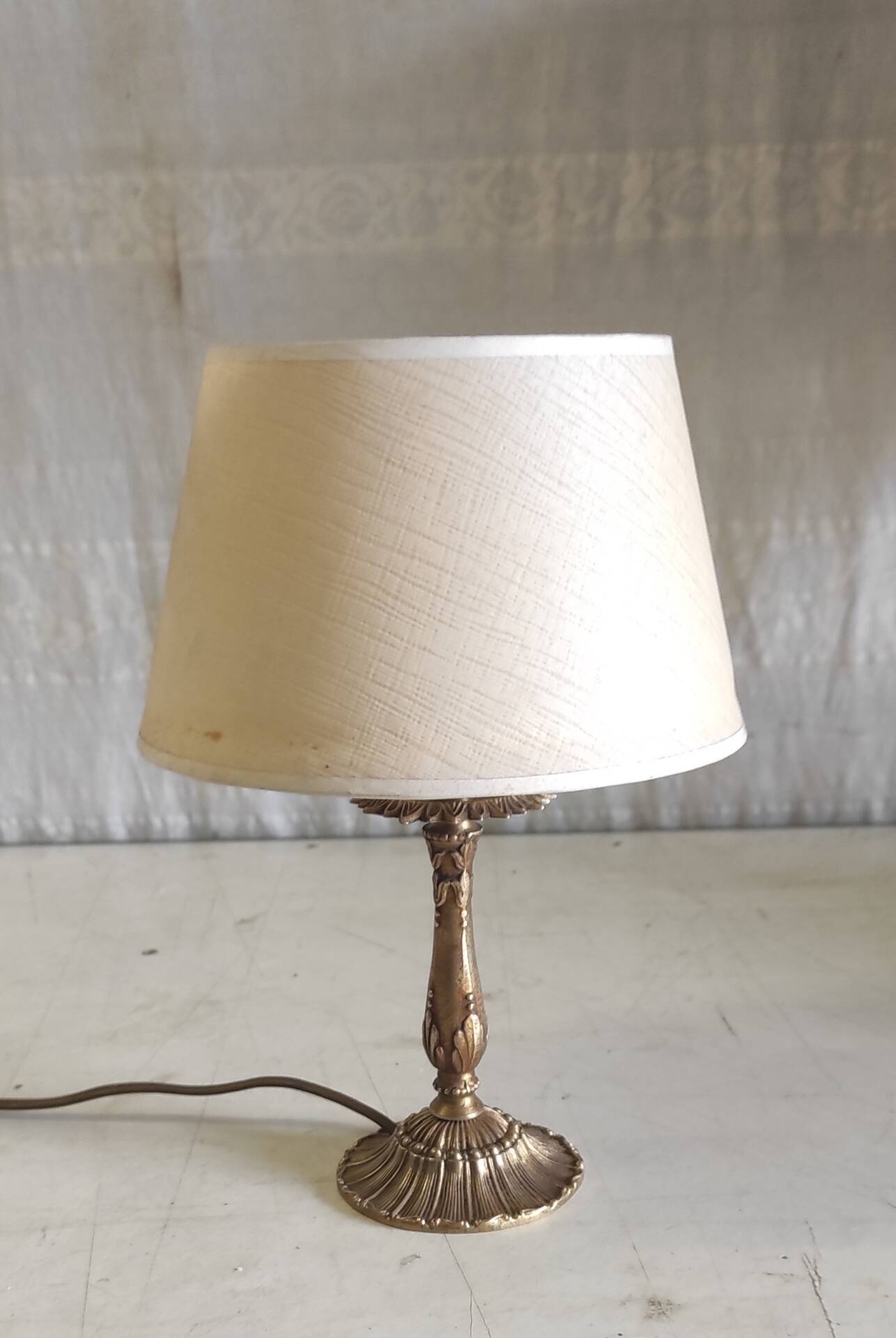 Gold brass table lamp XS - mid 20th century