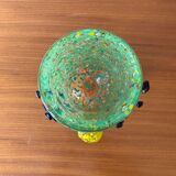 Vase face glassware polichrome