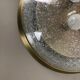 Ice glass bubble brass ceiling light by Hillebrand Leuchten, Germany, 1970s