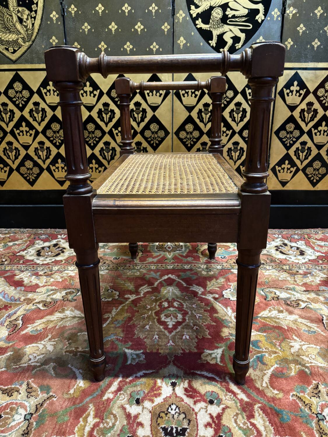Small Louis XVI style cane bench