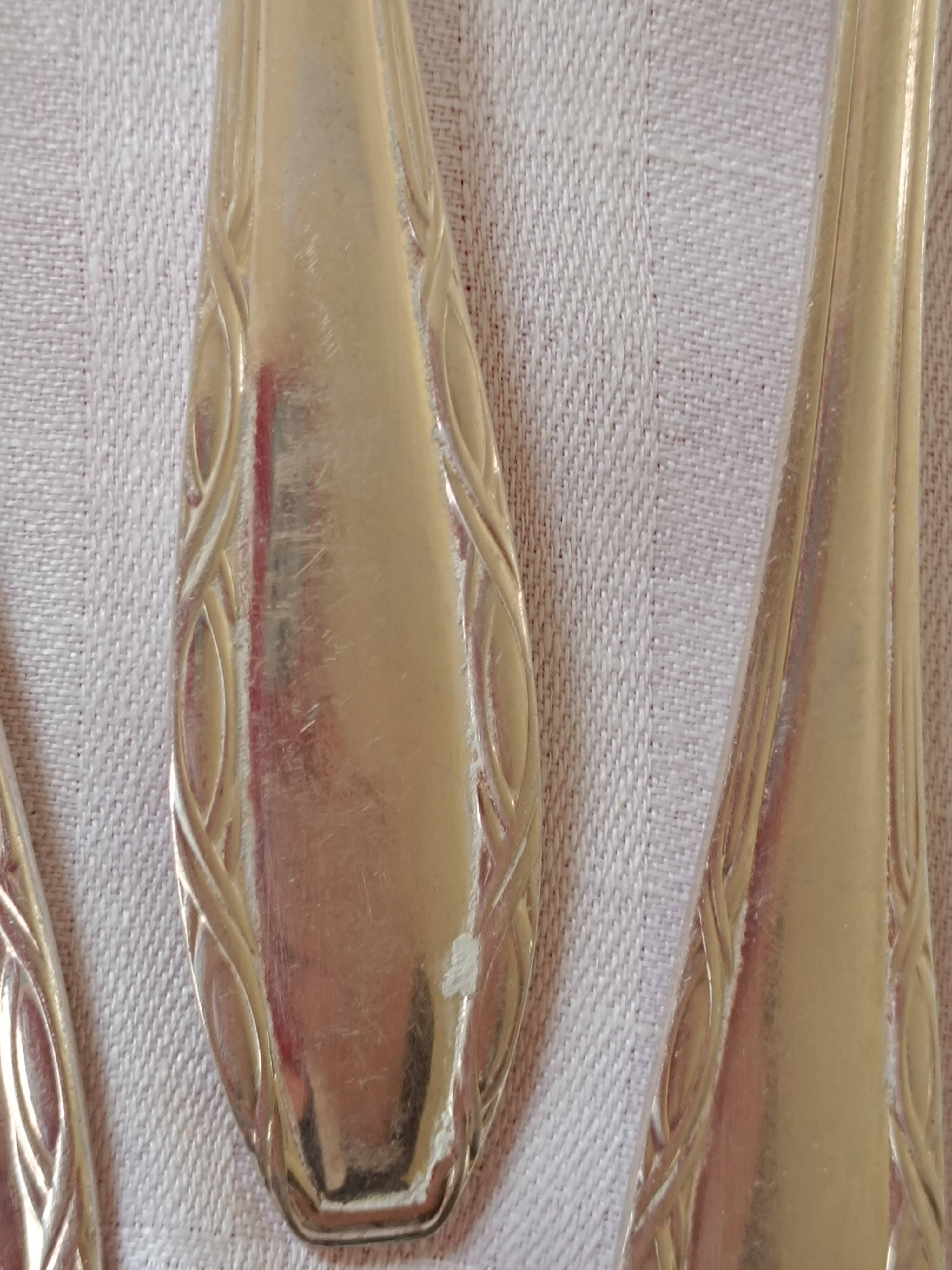 7 silver metal cutlery from the 60s.