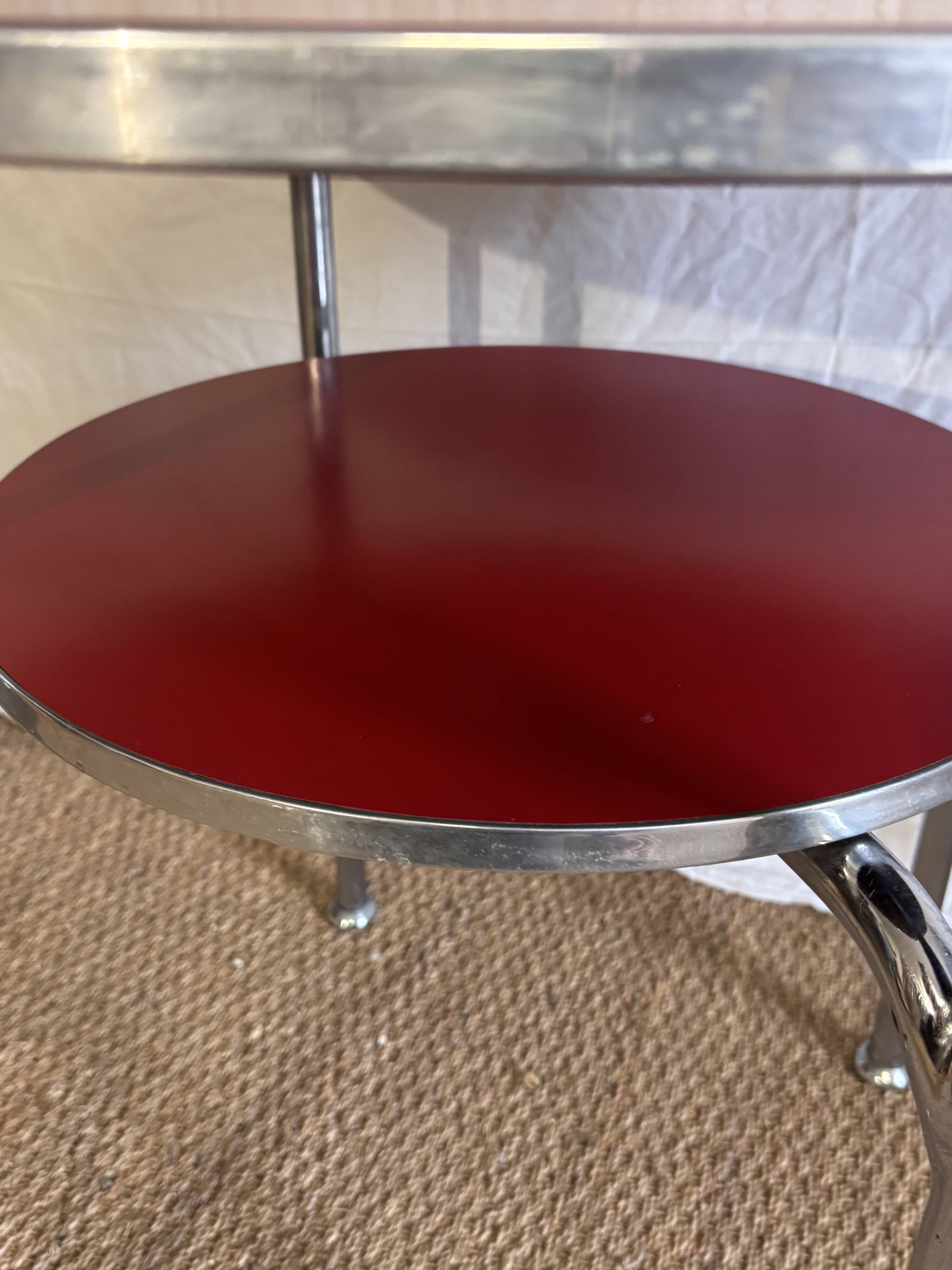 Bauhaus gueridon 1940 chrome