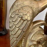 Bookend herons in brass style Art Deco 26cm
