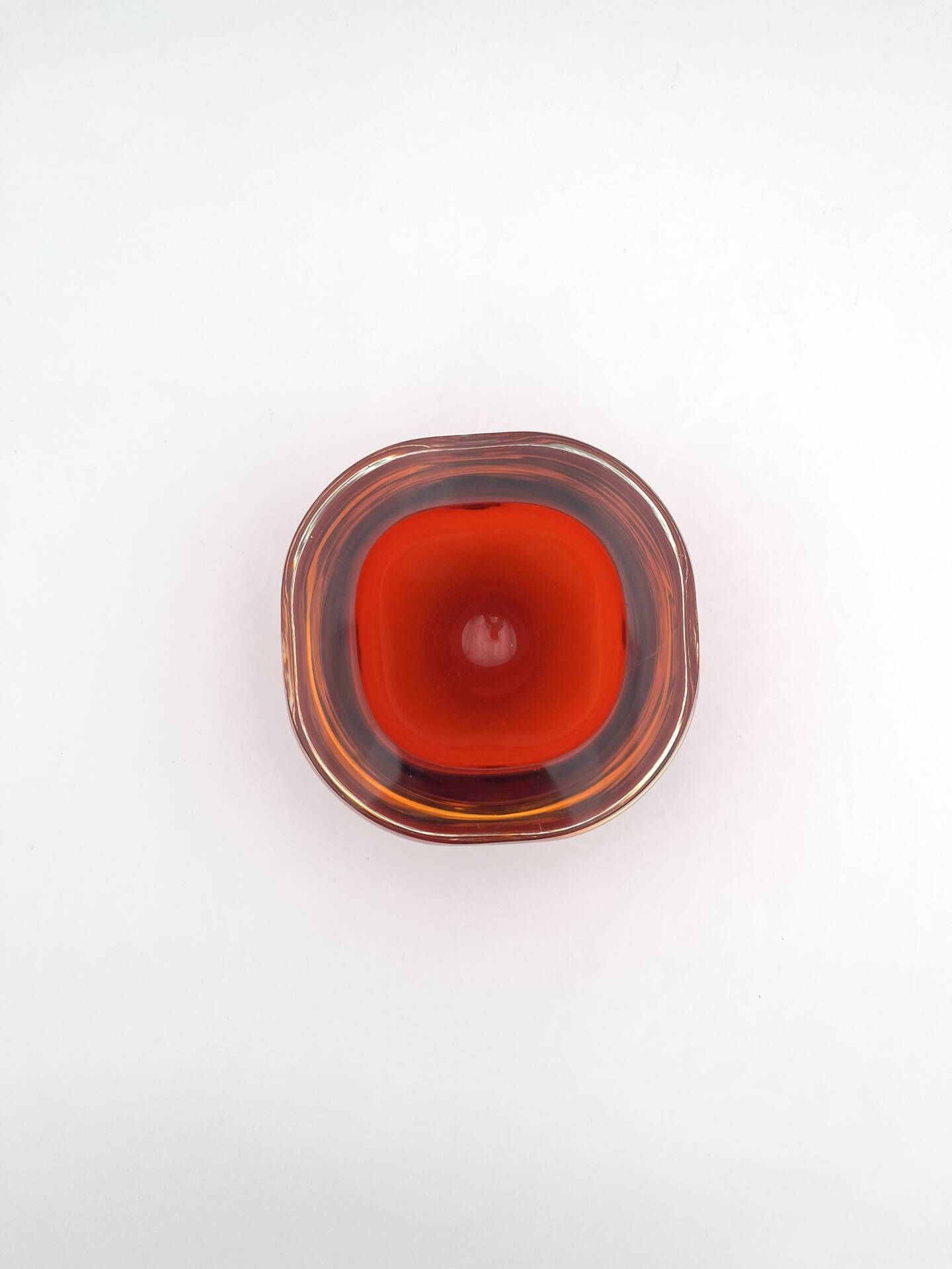 Sommerso Flavio Poli Ashtray Bowl 1.2kg Murano 1960