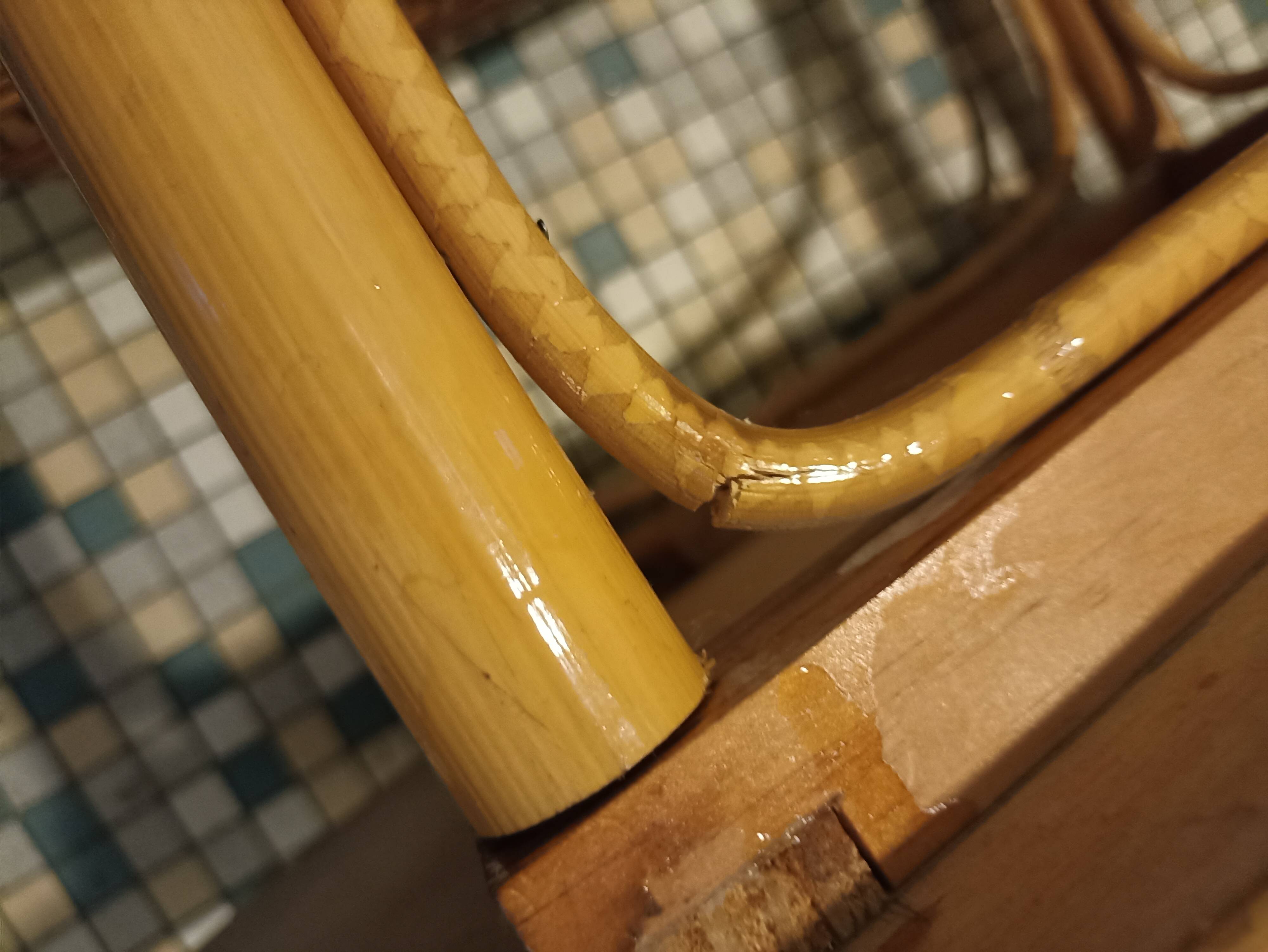 Rattan and wicker table set