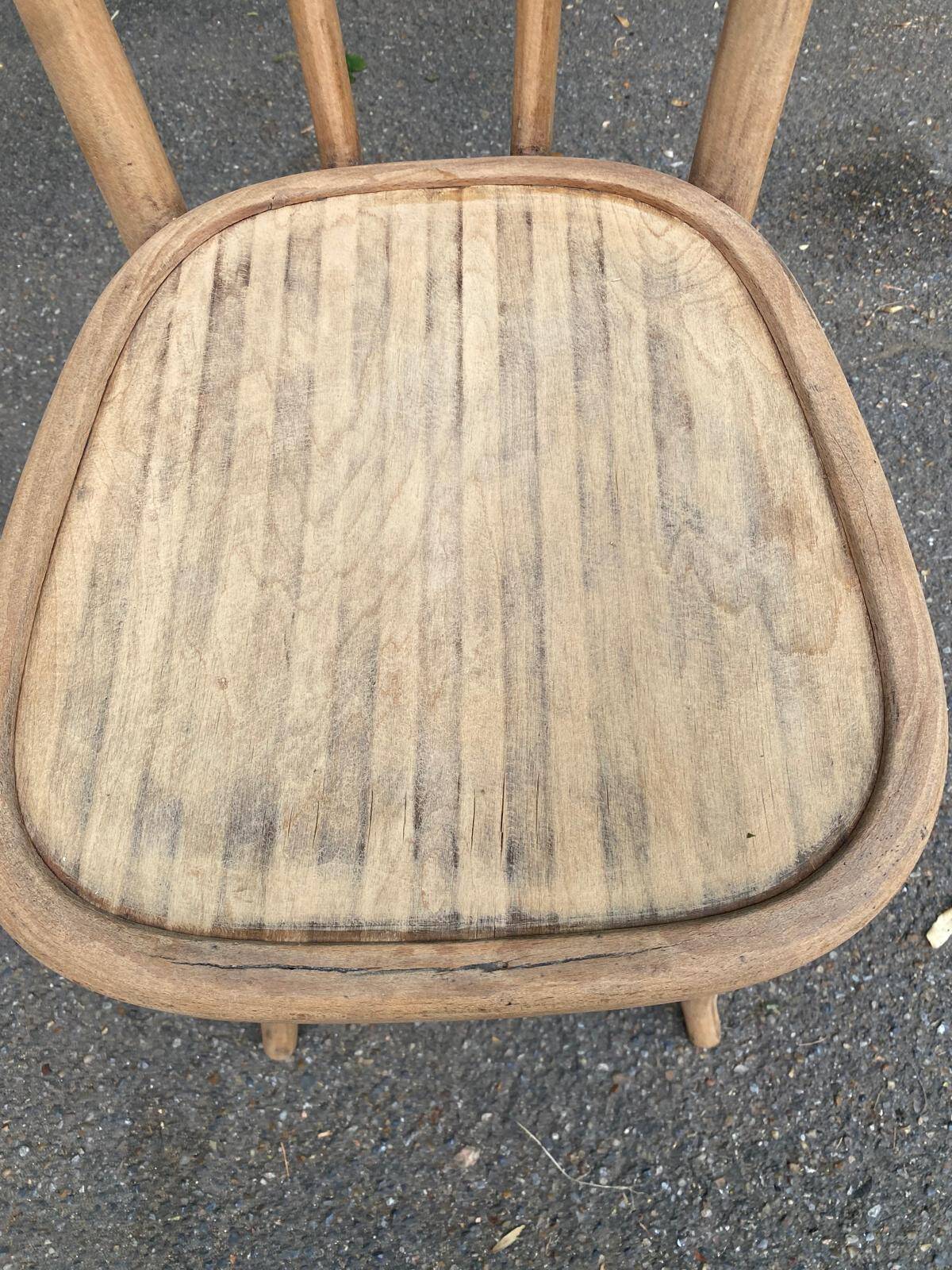 Stripped bentwood bistro chair Thonet no. 18