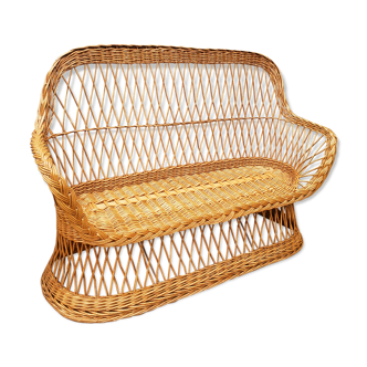 Sofa rattan vintage wicker