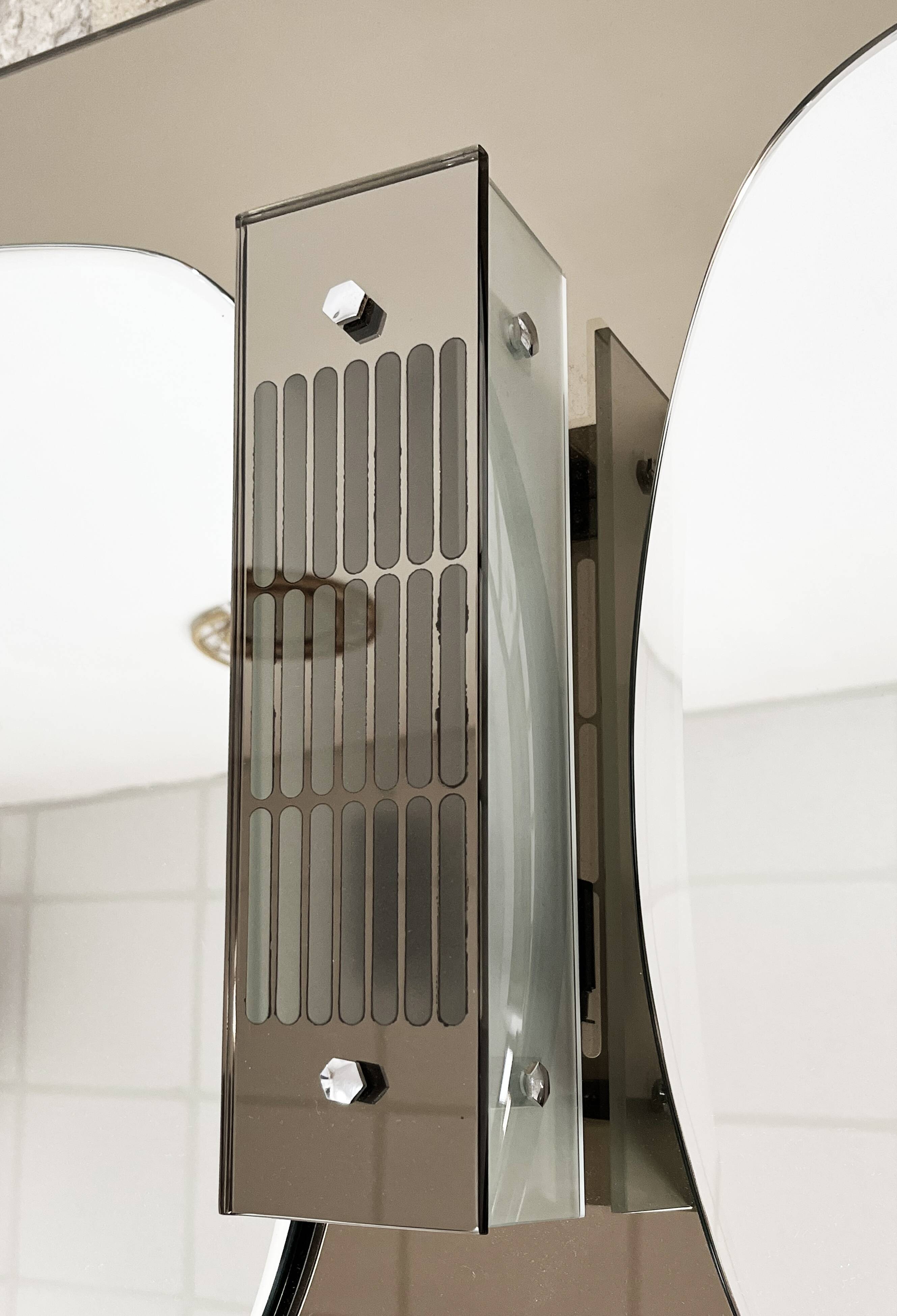 Miroir double glace vintage années 70