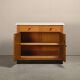 Art Deco Amsterdam School Cabinet Sideboard Oak and Marble, 1930s Netherlan