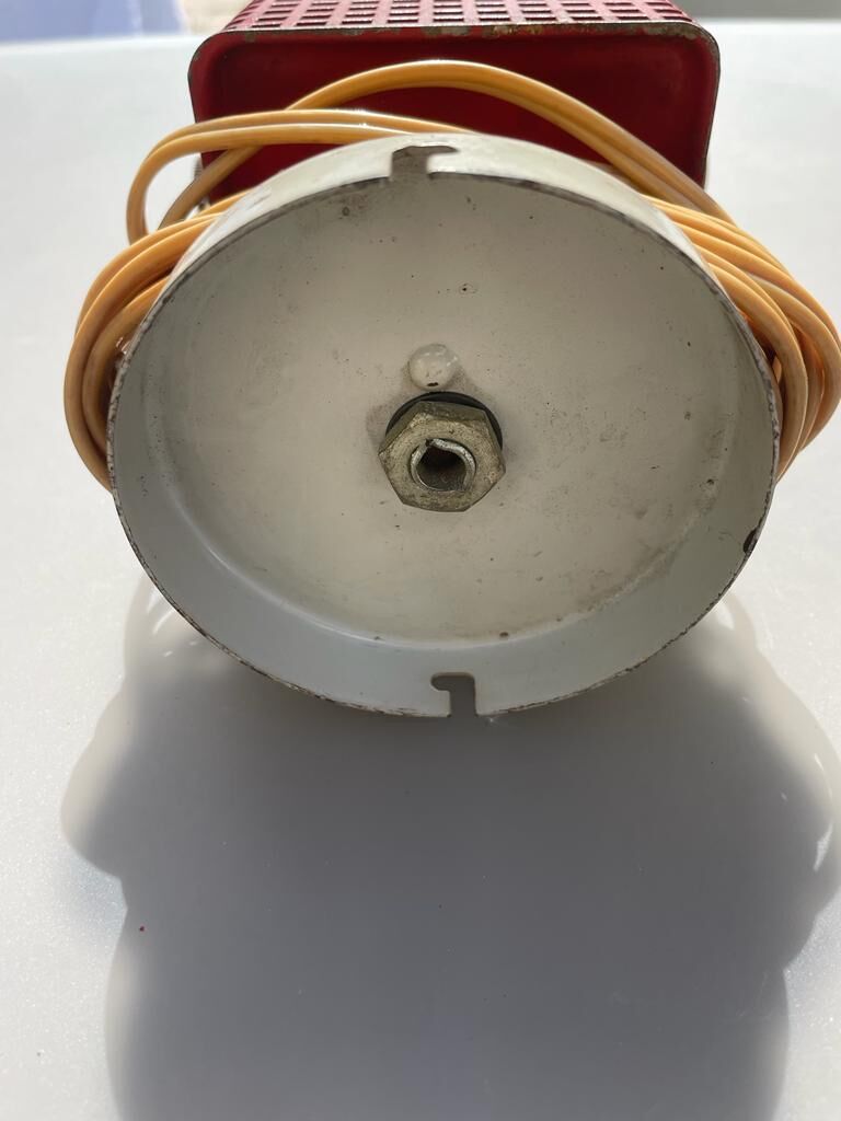 Set of 3 sconces 50s red metal