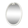 Oval mirror in white cast iron