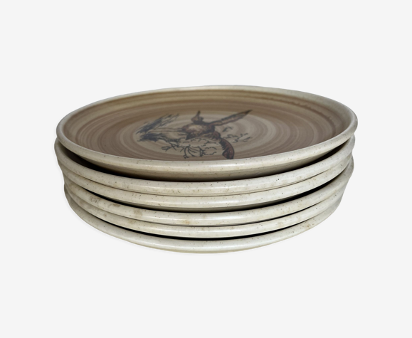 6 assiettes en céramique
