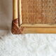 Vintage square rattan side coffee table