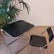 Vintage lot design – Platone table + black Plia chairs – Anonima Castelli