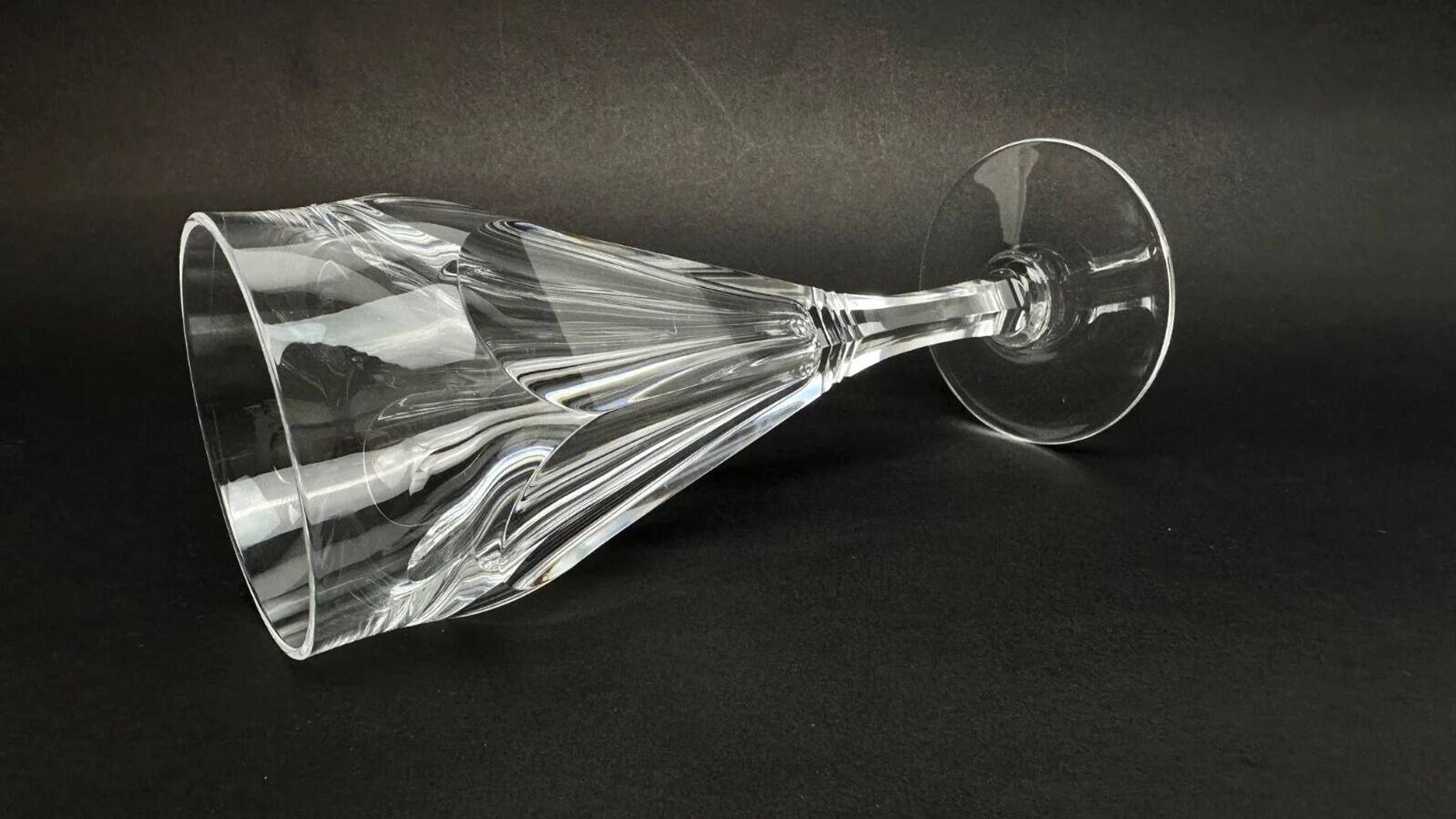 Baccarat, set of 9 champagne flutes model Duchesse de Dino