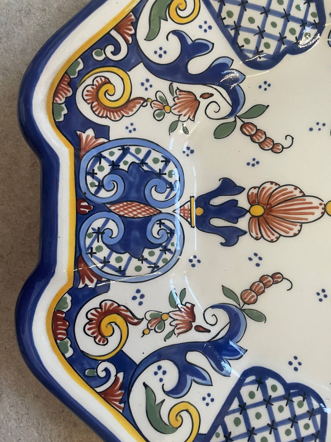 Plat de service vieux Rouen