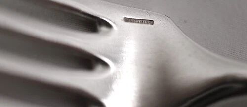 Christofle Baguette marine silver-plated cutlery, 16 dessert forks.