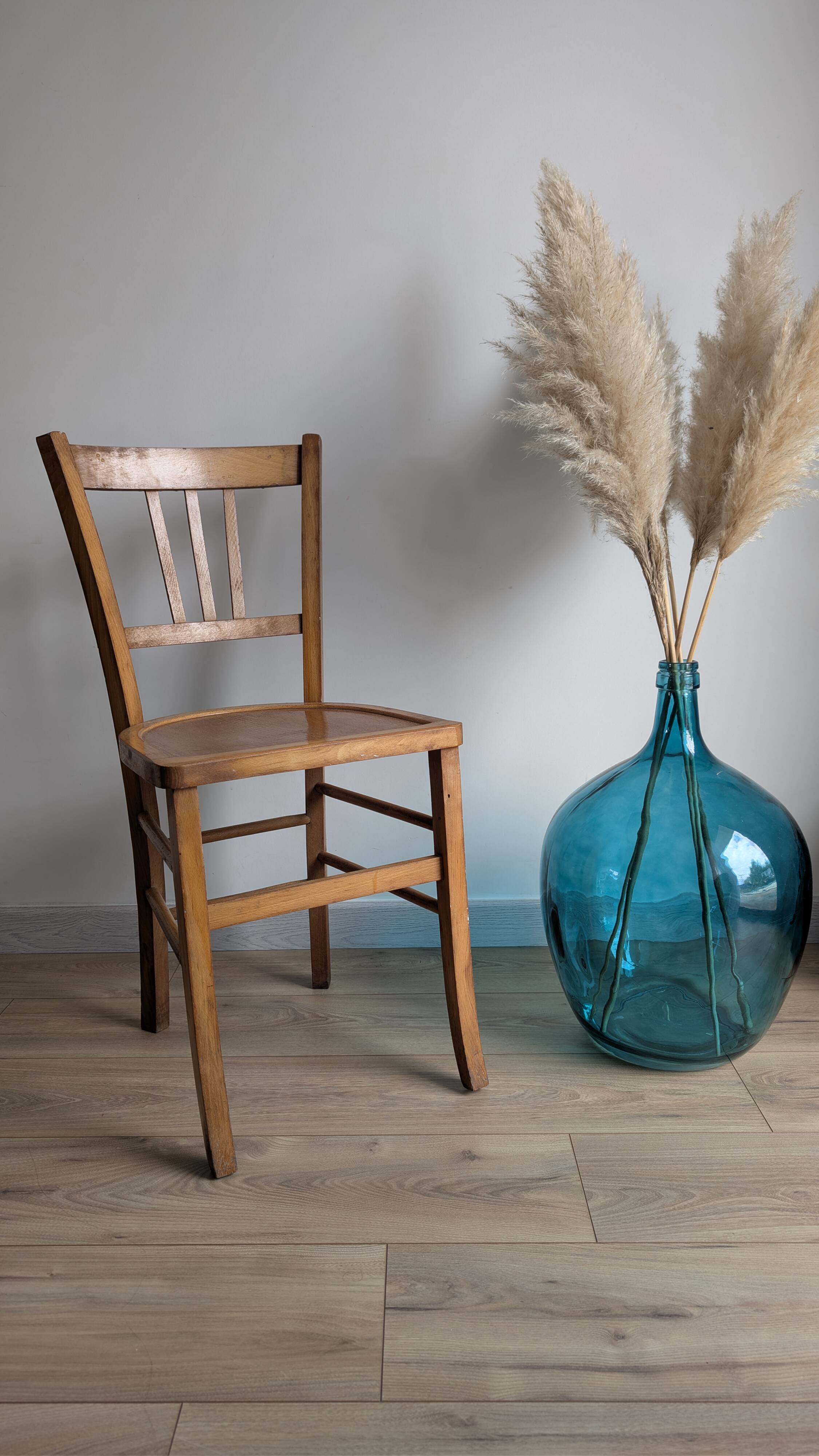 Vintage 1950s Bistro Chair in Beech