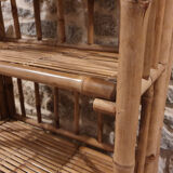 bamboo folding library, vintage, 60s