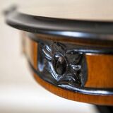 Antique Walnut Side Table with Veneered Top, 1890s