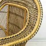 Paire de fauteuils Emmanuelle en osier de style Mid-Century Modern de Kok Maison, 197