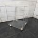 1970s Plexiglas side table on wheels