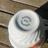 Set of six porcelain coffee cups F.D Chauvigny Vintage 70s