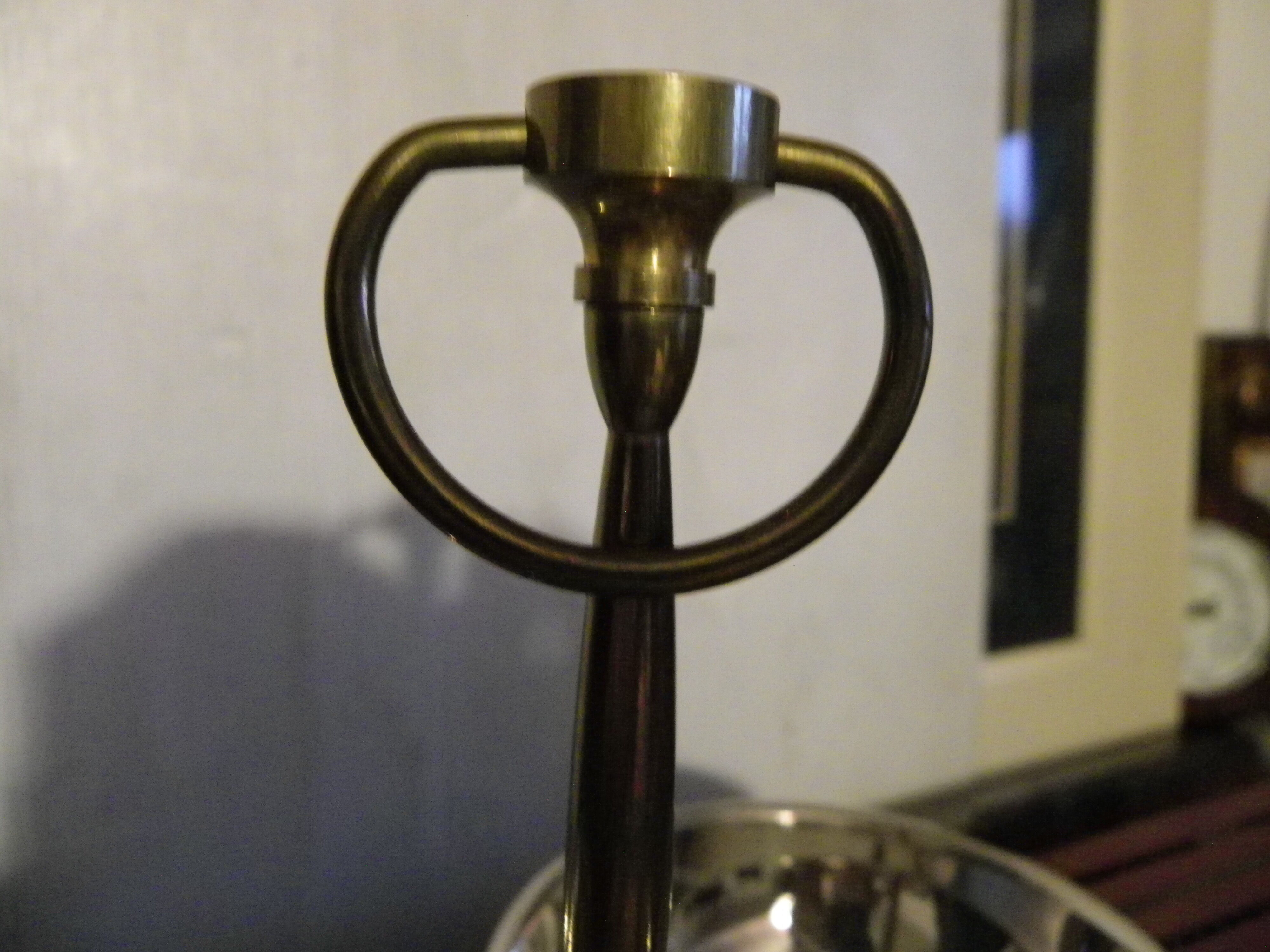 Serviteur 3 bols inox vintage prise laiton