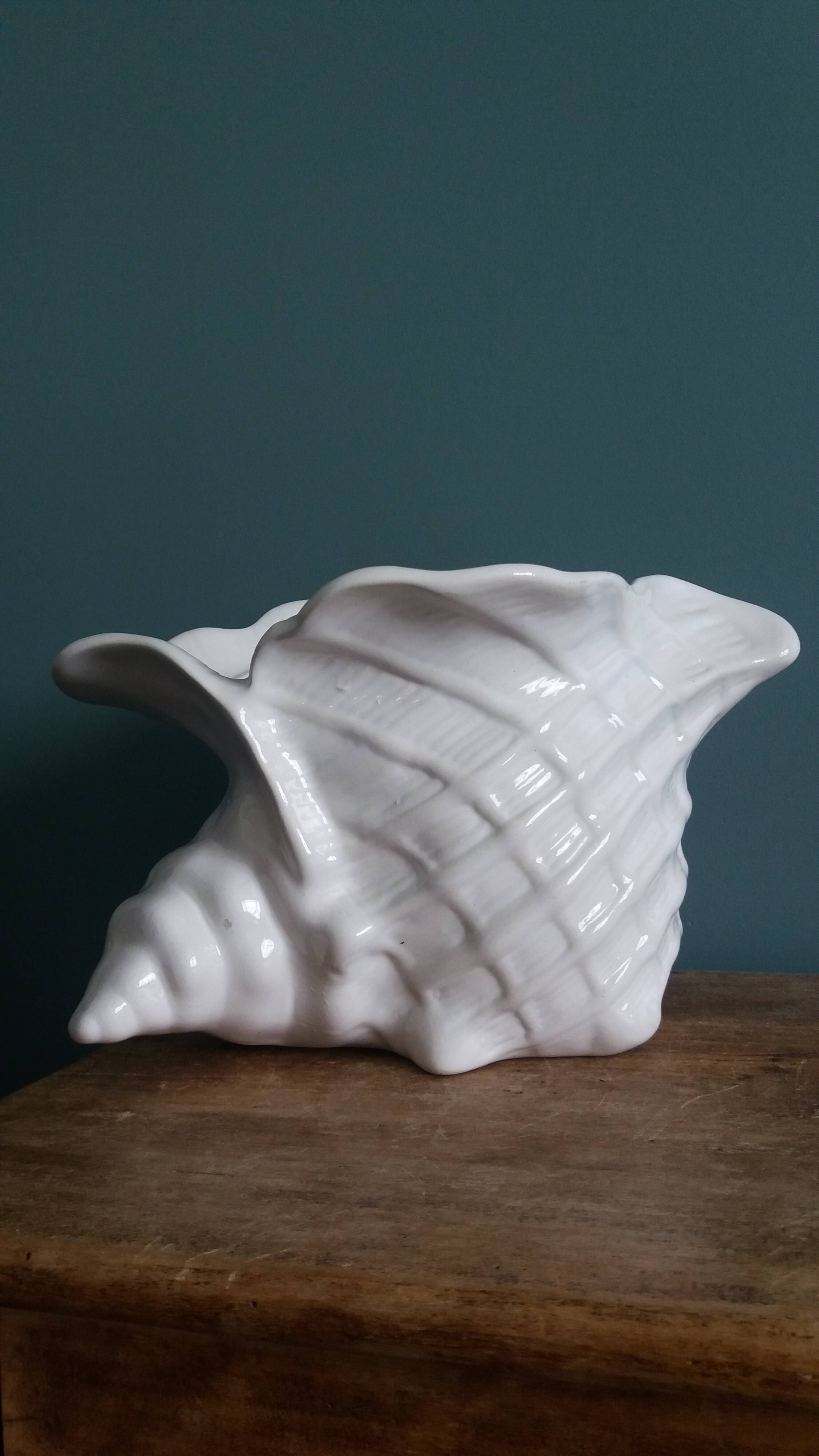 Ceramic conch shell, plant pot or trinket dish.
