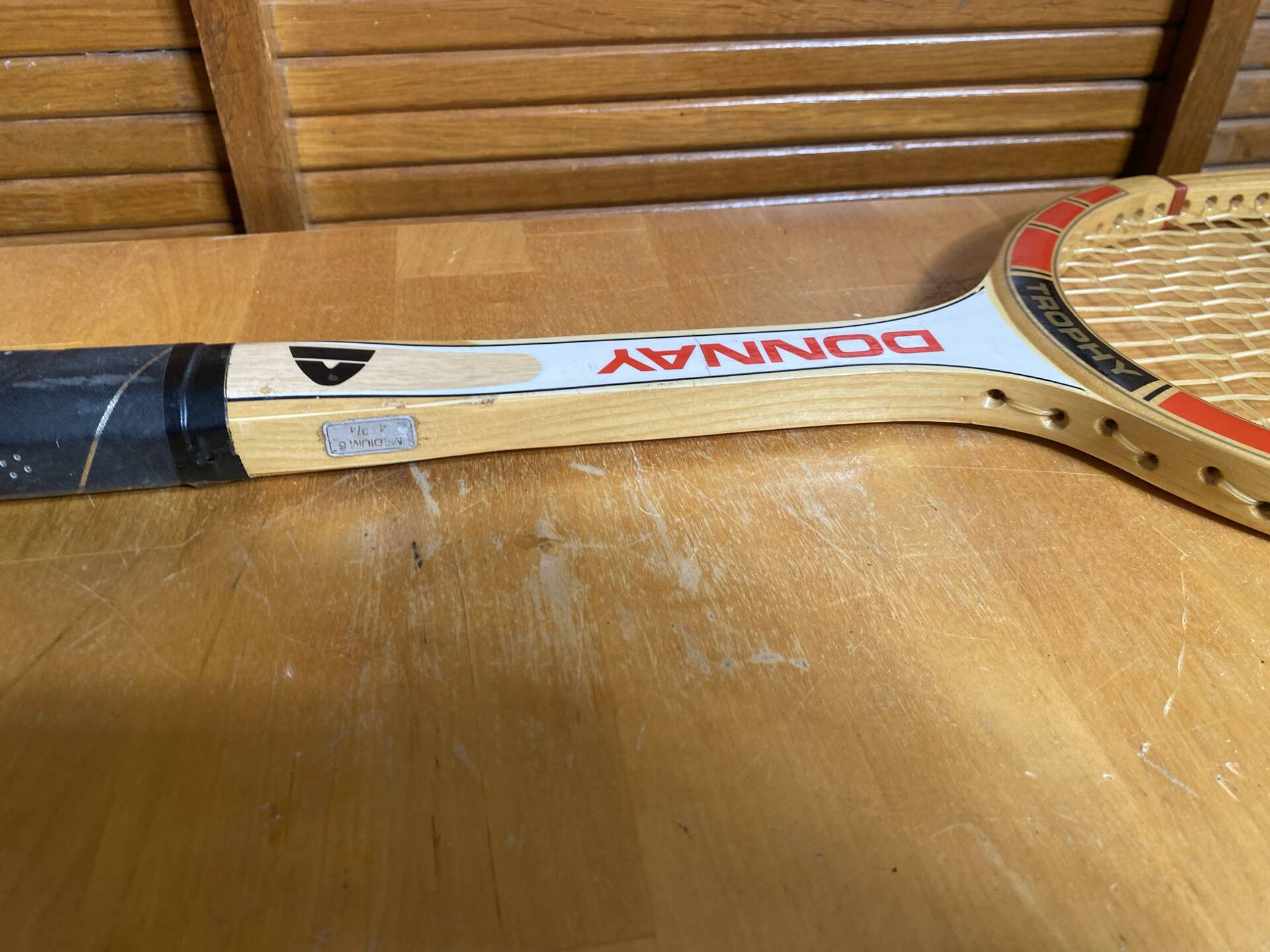 Vintage DONNAY Trophy Wooden Tennis Racket Sport #E224