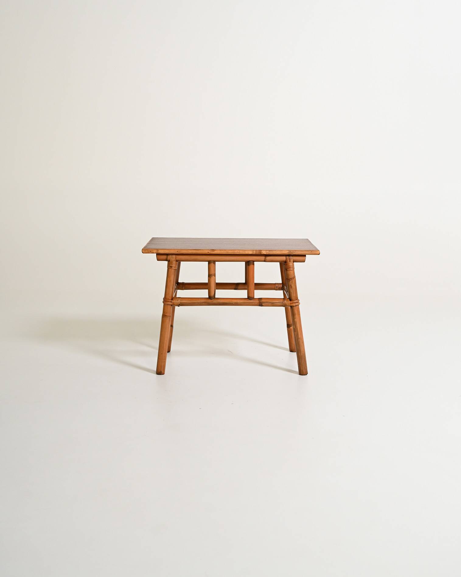 Bamboo and wood coffee table, 1960s