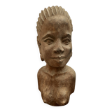 African statue, wooden bust of a woman, 1920s