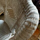 Fauteuil rotin blanc