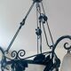 Vintage vine décor chandelier – frosted glass – country house