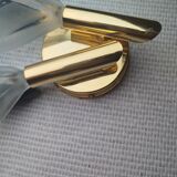 Pair of wall sconces with Italian leaf design in Barovier Murano style.