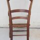 Fauteuil rustique paillé en noyer