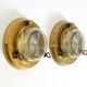 A pair of large, heavy 50s maritime ship wall lamps made of brass and glass