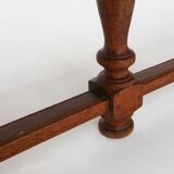 French rustic solid oak dining table 1930