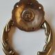 Antique door knocker/hammer of floral shape with large ring decorated with scrolls of acanthus