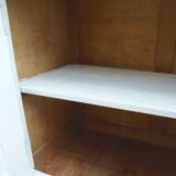 Vintage Parisian buffet re-enchanted in pearl grey, wooden top.